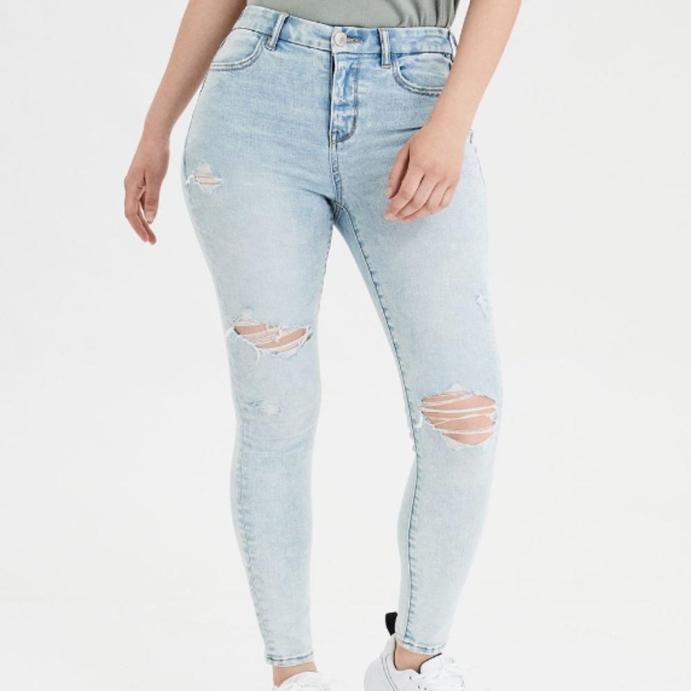4 - AEO curvy high rise jeggings